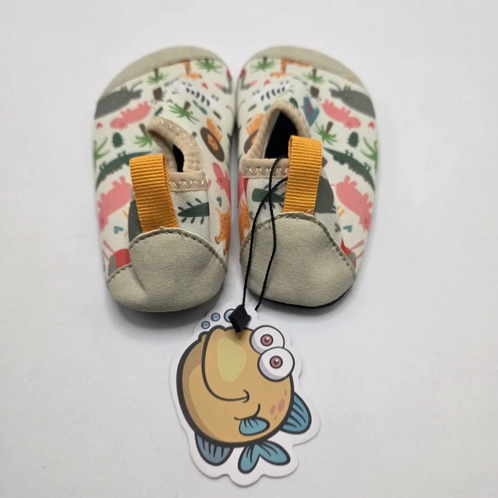 Toddler Water‎ Shoes Safari Animal Print Quick Dry Aqua Socks Slip On Beach Pool